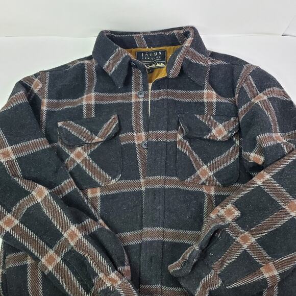 Jachs New York Men's Sherpa Lined Large Wool Blend Shirt Jacket Shacket - Picture 3 of 10